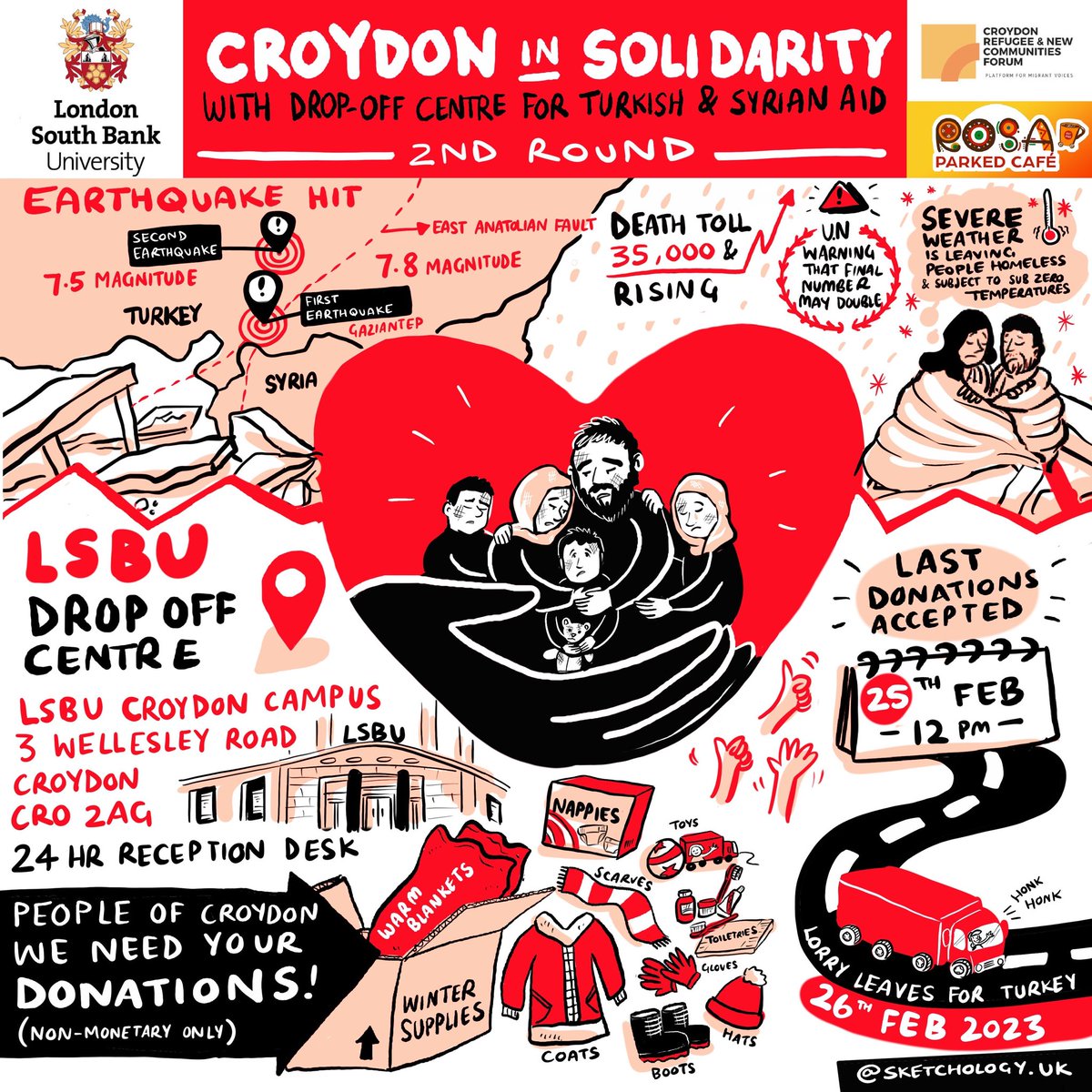 @CroydonNew are still collecting for the #TurkeySyriaAppeal Please share this appeal retweet to your followers and donate or help in any way you can please. @InsideCroydon @yourcroydon @CroydonBID @BLBroadGreen @RAMFELCharity @migrants_rights @SyriaCivilDef @Turkey_Pics