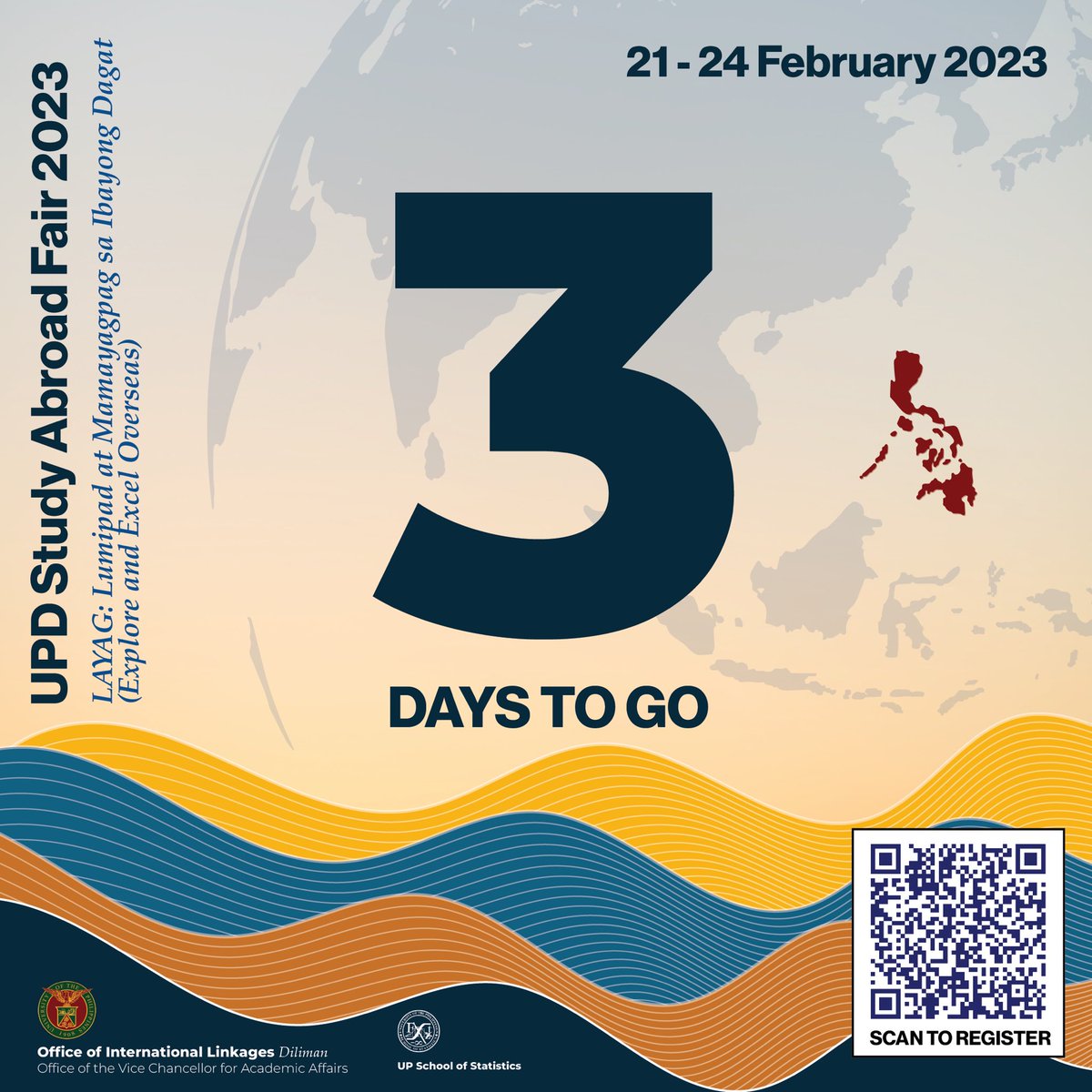 Three days to go before the 2023 Study Abroad Fair.

See you there!

#StudyAbroad
#UPDLayag