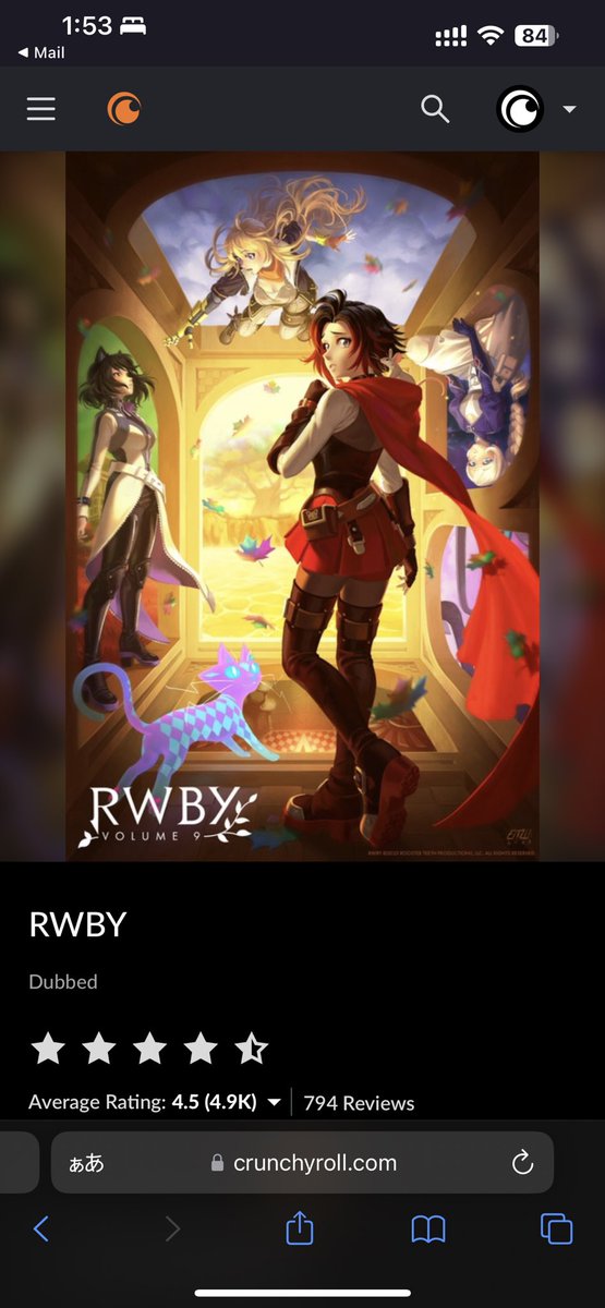 I’m living in japan now, but ended up watching the show via crunchyroll because i can’t imagine that i watch it a year later. And then i have to struggle with the 10 times non-subtitle English listening again….🤯 #RWBY #RWBY9