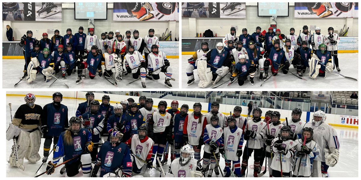 TeamGBicehockey's tweet photo. 🇬🇧 Over 70 players were involved in the UK's edition of the @IIHFHockey Global Girls' Game today, with matches taking place in Bracknell and Dumfries.

Read more 👉 https://t.co/qjXYSmHwEj https://t.co/6UK4AhAcKK