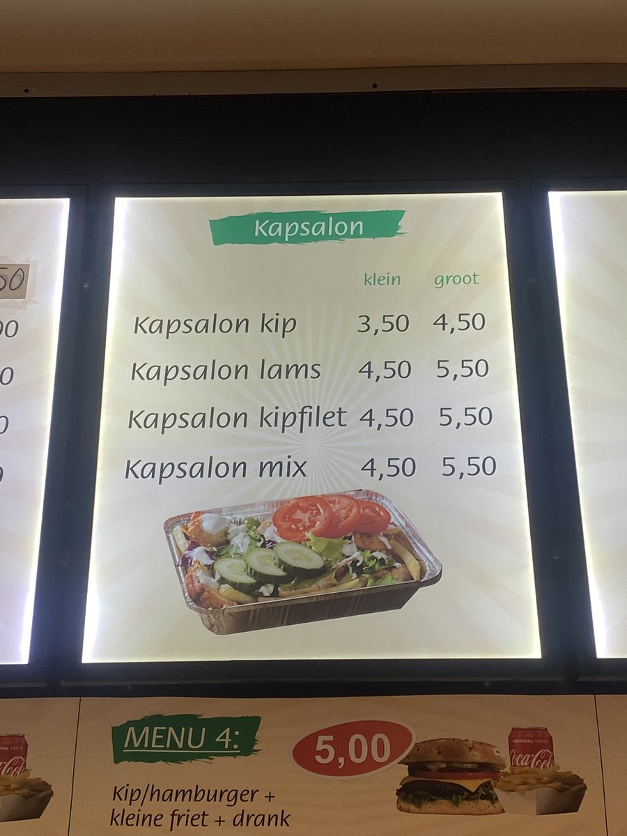 grote kapsalon 4,50 WAUWWWW