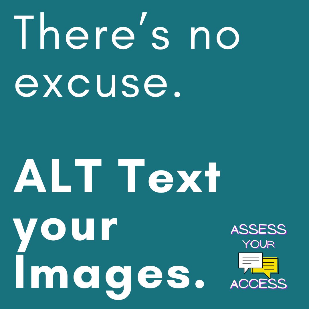 Alternative text benefits everyone. 

It helps to contribute to a social media space that is accessible. 

Find out more about alternative text including how you can ensure you are creating accessible content: shorturl.at/axAV2