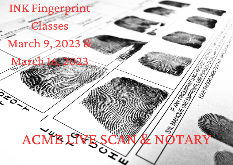 Acmenotary1's tweet photo. Hey if you have ever wondered about what it takes to get into fingerprinting come join us next month.  https://t.co/WSLpnWV7ZL
You will learn everything about ink fingerprinting and we discuss biometric fingerprinting (live scan). https://t.co/tKJwFrW8Jk