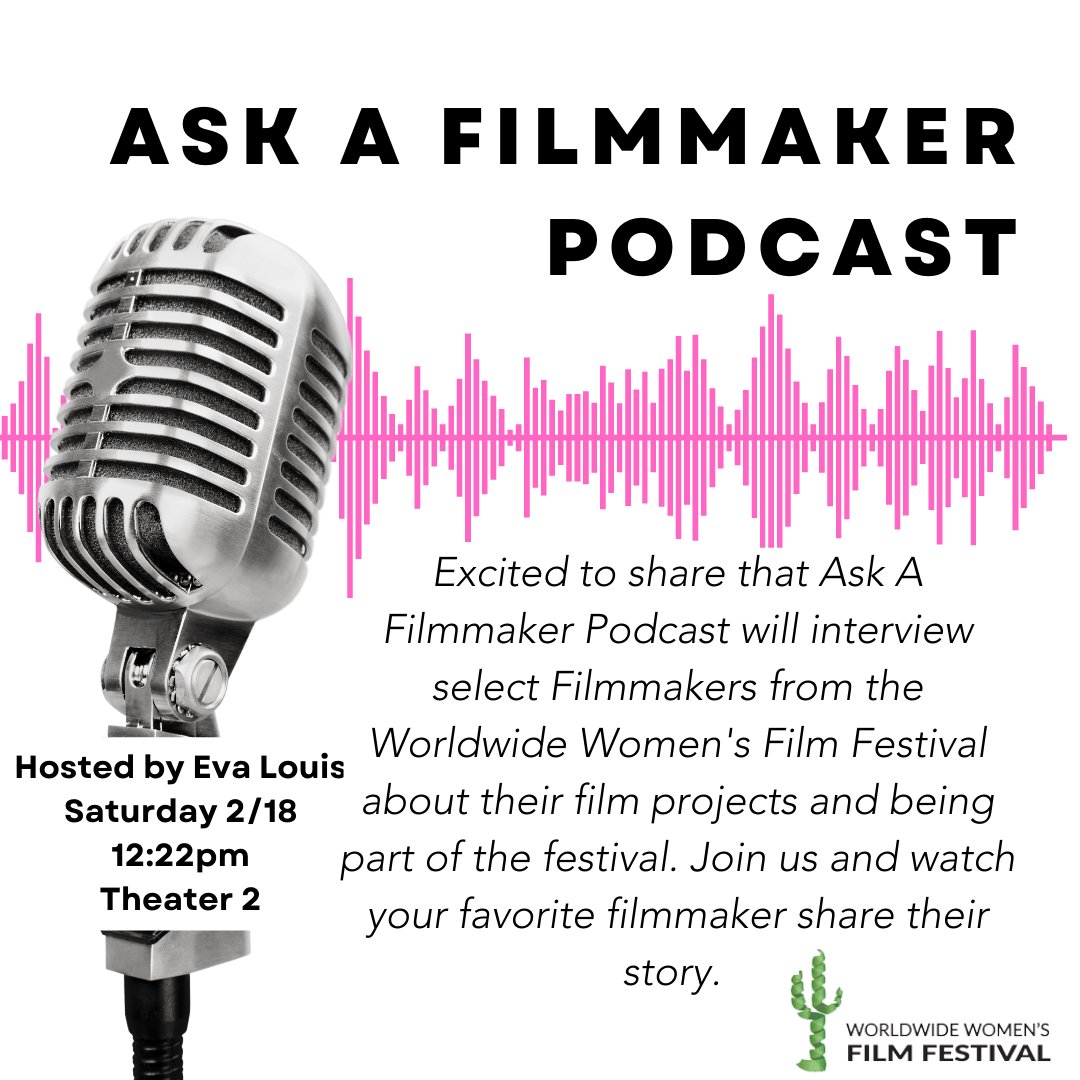 WWFilmFestival's tweet photo. Don't forget about our incredible and FREE workshops this afternoon (Saturday, 2/18)!
ASK A FILMMAKER PODCAST
Hosted by Eva Louis
12:22pm
Theater 2
#filmfestival #filmmakers #filmmaking #indiefilm #wwfilmfest #Workshops #Filmworkshops #FreeFilmWorkshop https://t.co/r5OZmJMgny