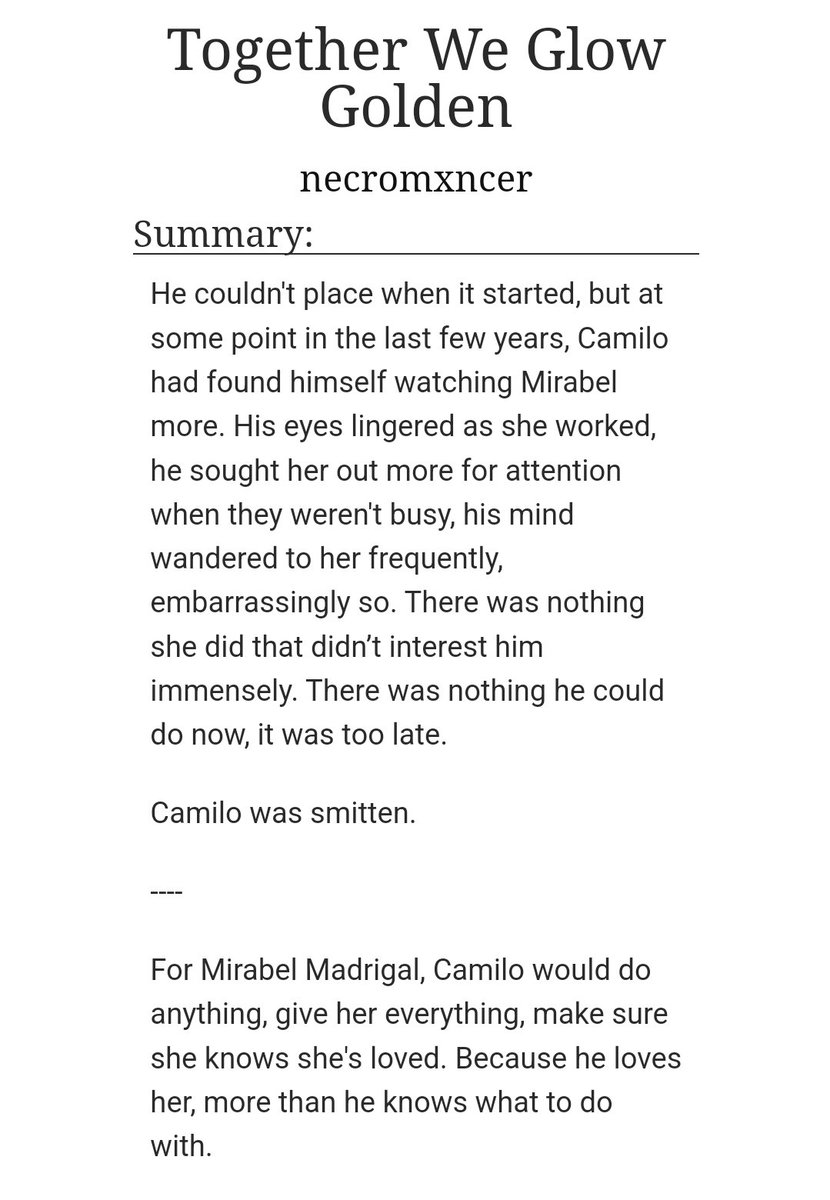 karmachameleo_n's tweet photo. 🌸 Together We Glow Golden 🌸
[🦎🦋 post canon long fic]
#camimira #miramilo

https://t.co/LmVwfXBfMQ https://t.co/f4Lm3Lfz3f