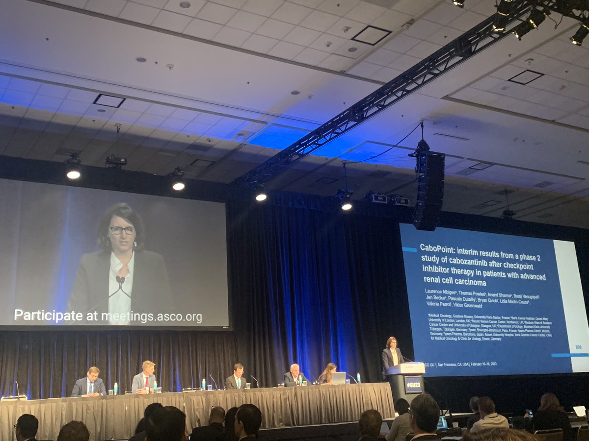 ReneeSaliby's tweet image. #GU23 #CaboPoint an innovative 2L trial in #mRCC presented by the phenomenal @AlbigesL 

@OncoAlert