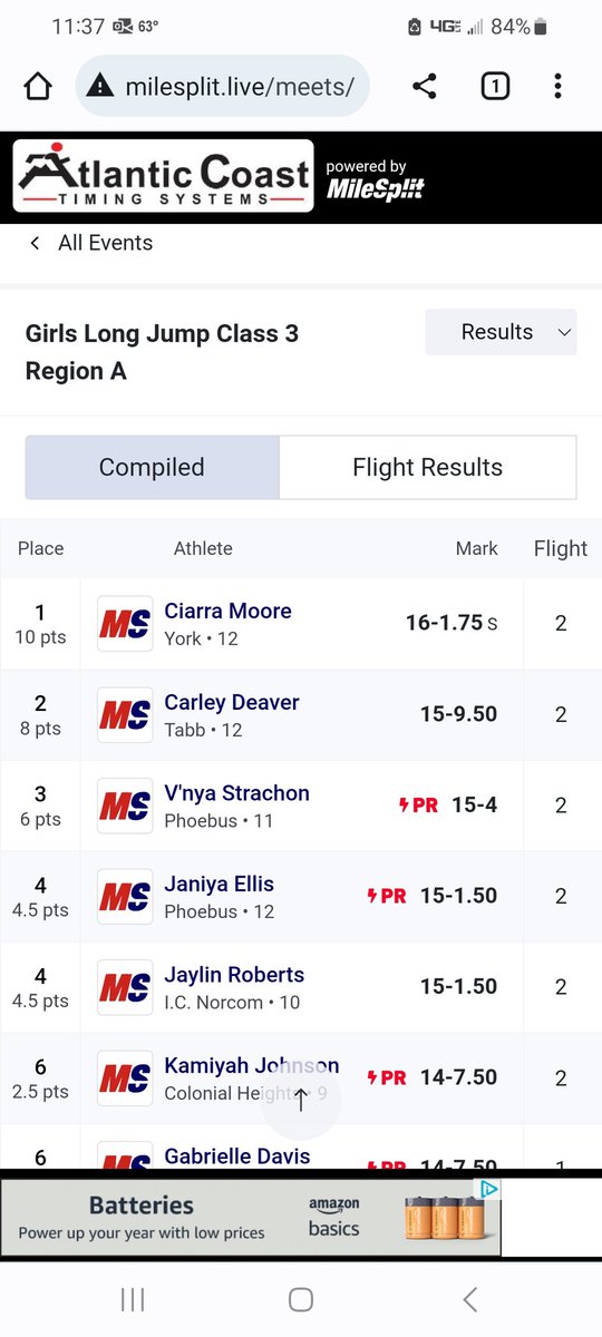 Ciarra Moore, Class 3 Regional Long Jump Champion.  Congratulations Ciarra! 🎉🥳🎊 <a href="/YorkFalcons/">York Falcon Sports</a> <a href="/YorkHSAD/">John Ashley</a>