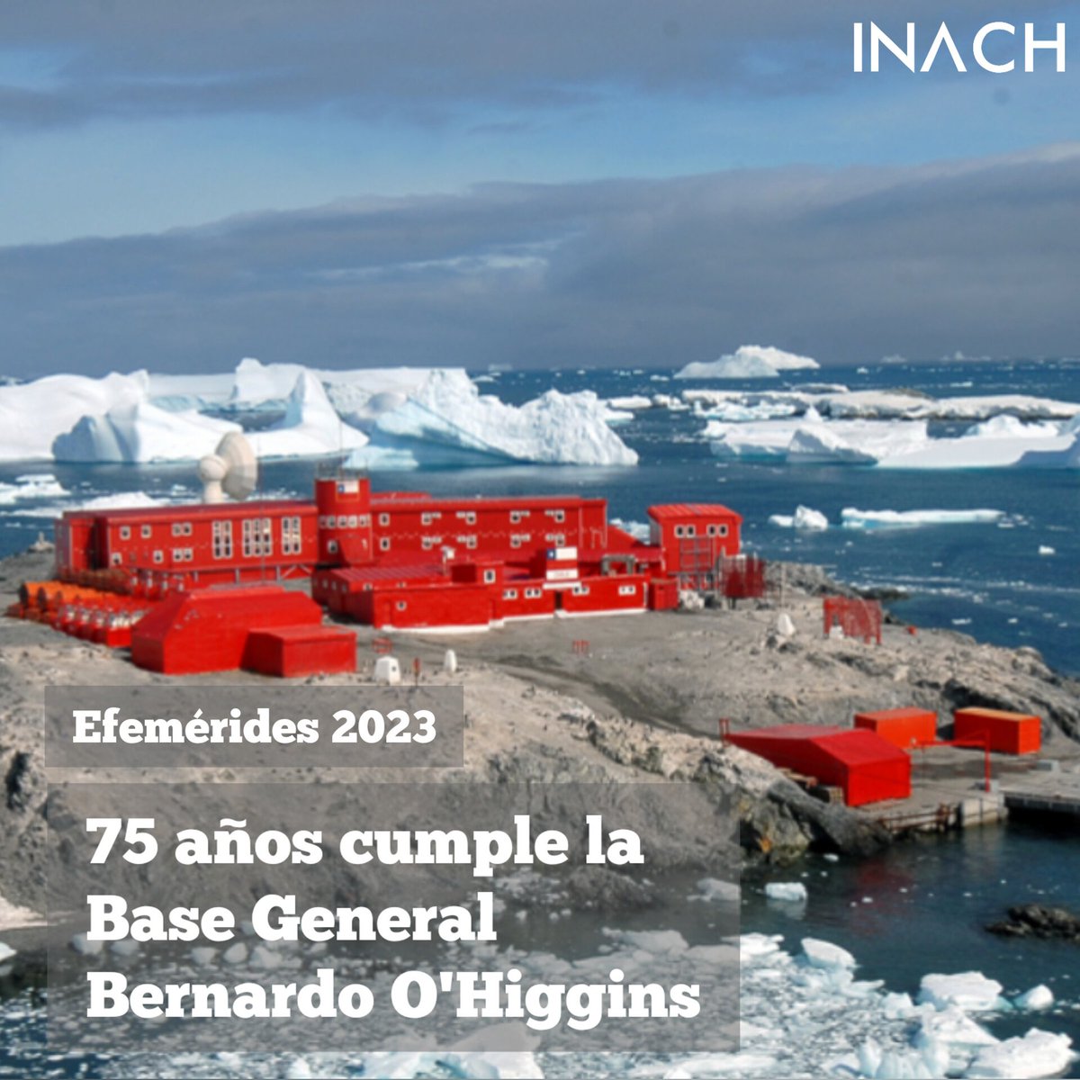 🔷🔷Un saludo afectuoso al <a href="/Ejercito_Chile/">Ejército de Chile</a> en un nuevo aniversario de la base O’Higgins que hoy cumple 75 años de presencia ininterrumpida. Fue inaugurada en 1948 por el presidente Gabriel González Videla, siendo la segunda base chilena 🇨🇱 que se establece en Antártica.