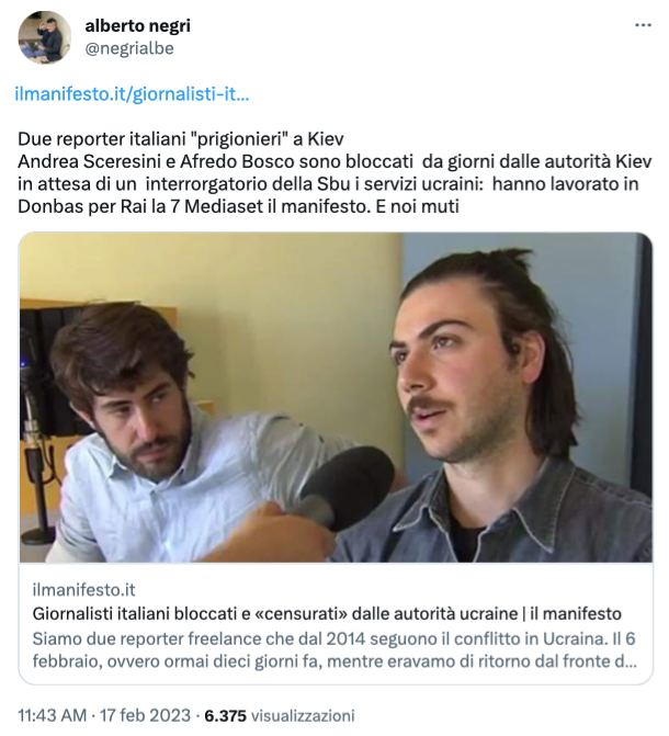 flexgrimmy's tweet photo. Chiedo ad #Tajani, cosa sta aspettando per occuparsi dei nostri ragazzi, che si attivi immediatamente per riportarli a casa.
Vorrei ricordargli che #Zelenski è un criminale.
Probabile che hanno visto e documentato qualche stronzata fatta dagli ucraini e dal cocainomane https://t.co/ALRqCKNluA