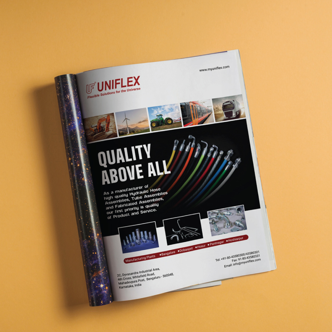 sanathkumarjh's tweet image. Magazine ad design for hydraulic hose manufacturer
#printad #industrial #uniflex #magazine #designtwitter #designinspiration