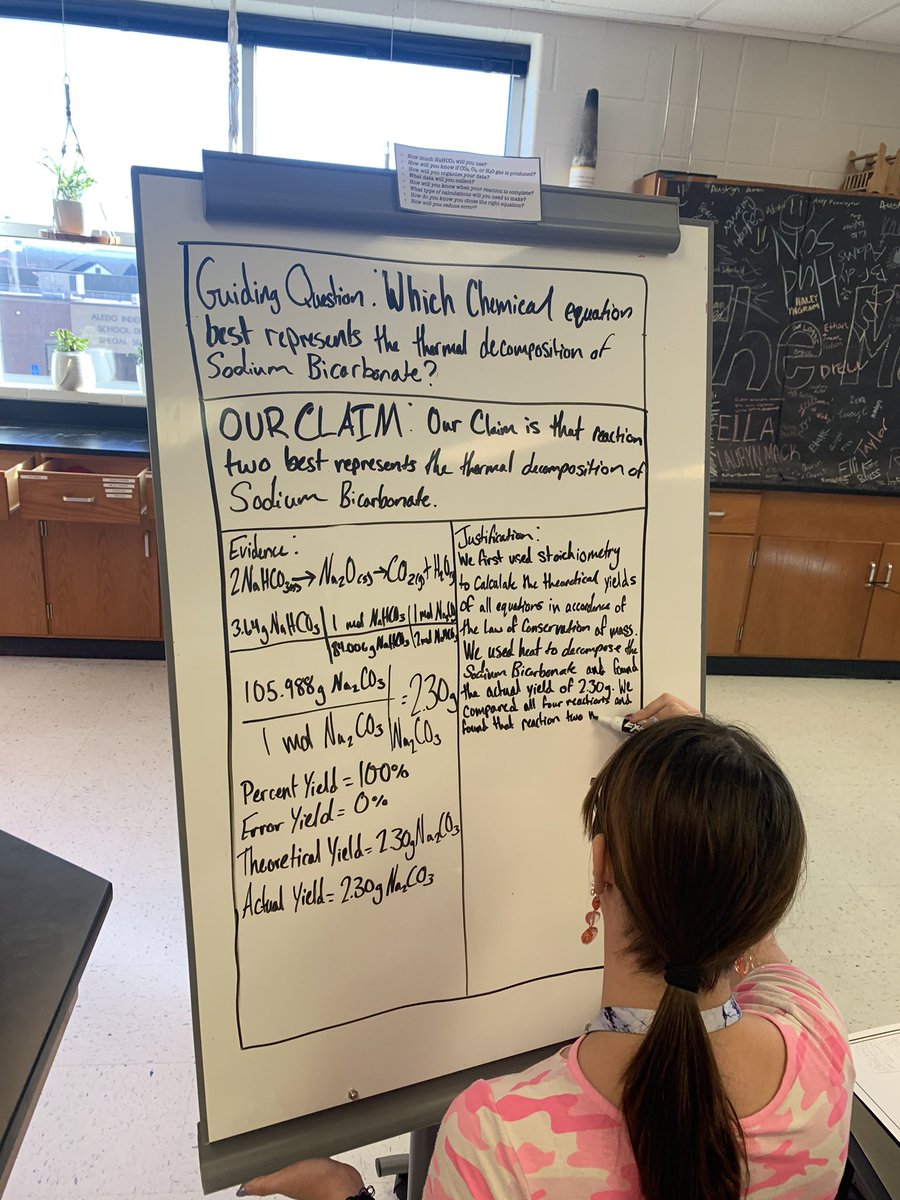 HenyonChem's tweet photo. ADI Stoichiometry Lab!  I love watching my students take over their own learning!  Great week of inquiry, design, evaluation, collaboration and justification!  Oh and PERSEVERANCE! Great Work ChemCats! 👩🏻‍🔬 @AledoISDAdvAca @AledoISD  #growinggreatness https://t.co/pffjS9BS6g