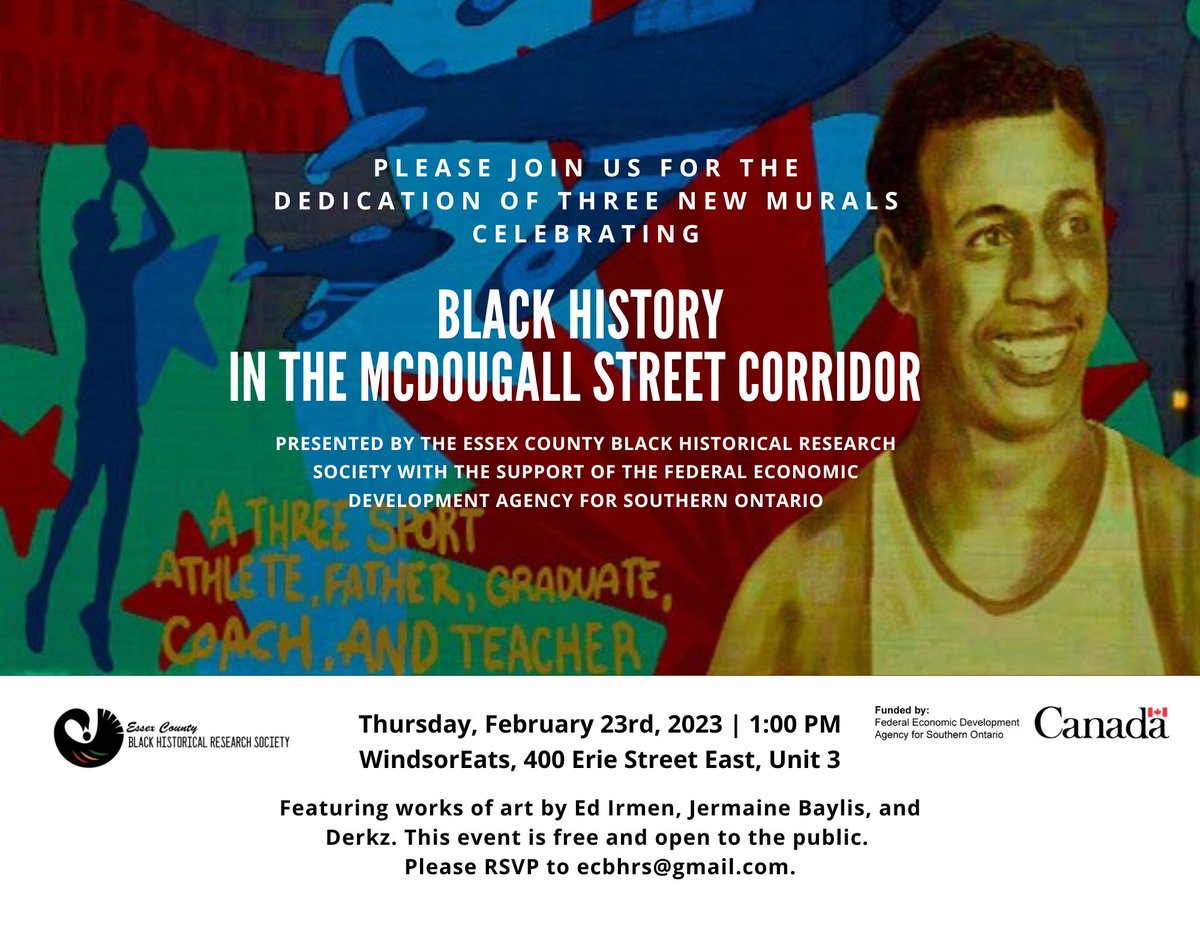 Some wonderful Black History Month events are happening this weekend through next, Windsor-Essex! #yqg

To register for the 100 Accomplished Black Canadian Women “Conversations with Historic Figures” webinar:
us02web.zoom.us/webinar/regist…