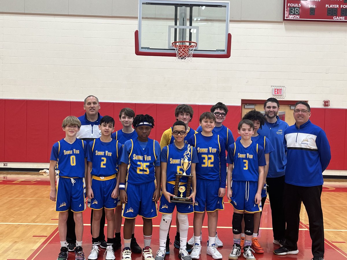 Great season boys!!  NKMSAA 6th Grade Boys Runner-Up! 🏀💛💙🏀