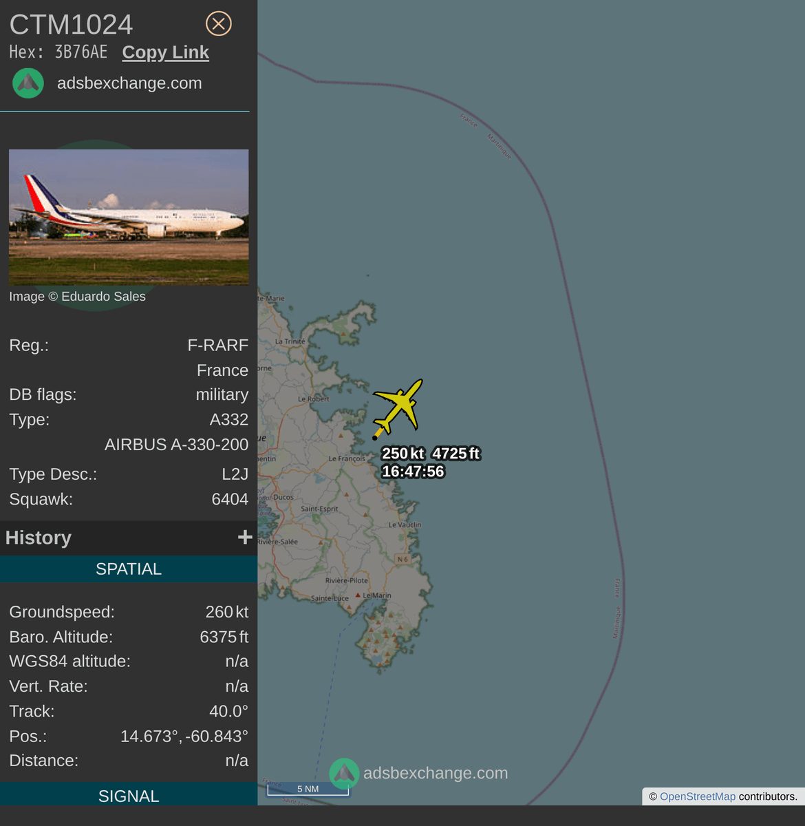 FlottePresident's tweet photo. 🛫 Un Airbus A330-200 🇫🇷 République Française 🇫🇷 vient de décoller près de ?.
Vol #CTM1024, immatriculation #FRARF.
Suivre le vol : https://t.co/NIcPZJFSDV https://t.co/7mrmmvShTI