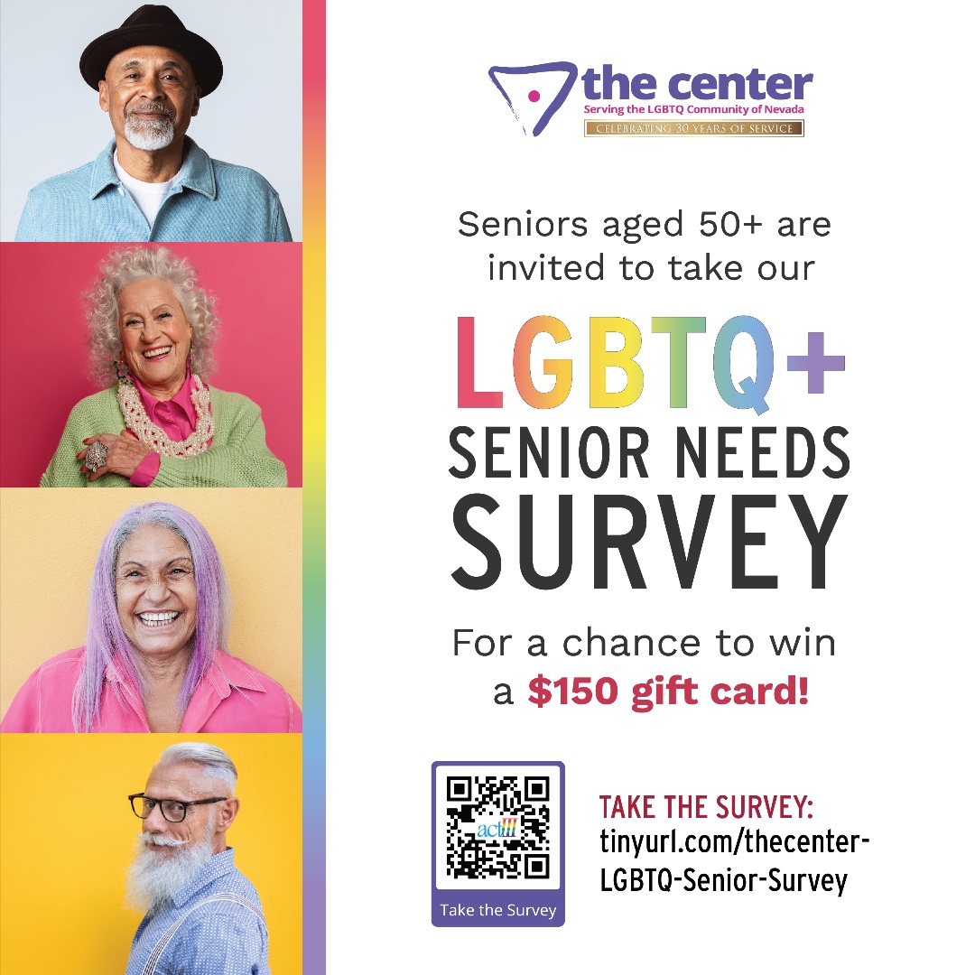 Our 50+ program, ACT III, wants YOUR help expanding our senior programs & services! Take our #LGBTQ+ Senior Needs Assessment by 2/28 for a chance to win a $150 gift card. 🫶🏳️‍🌈 All surveys are confidential. Take the survey today: tinyurl.com/thecenter-LGBT…