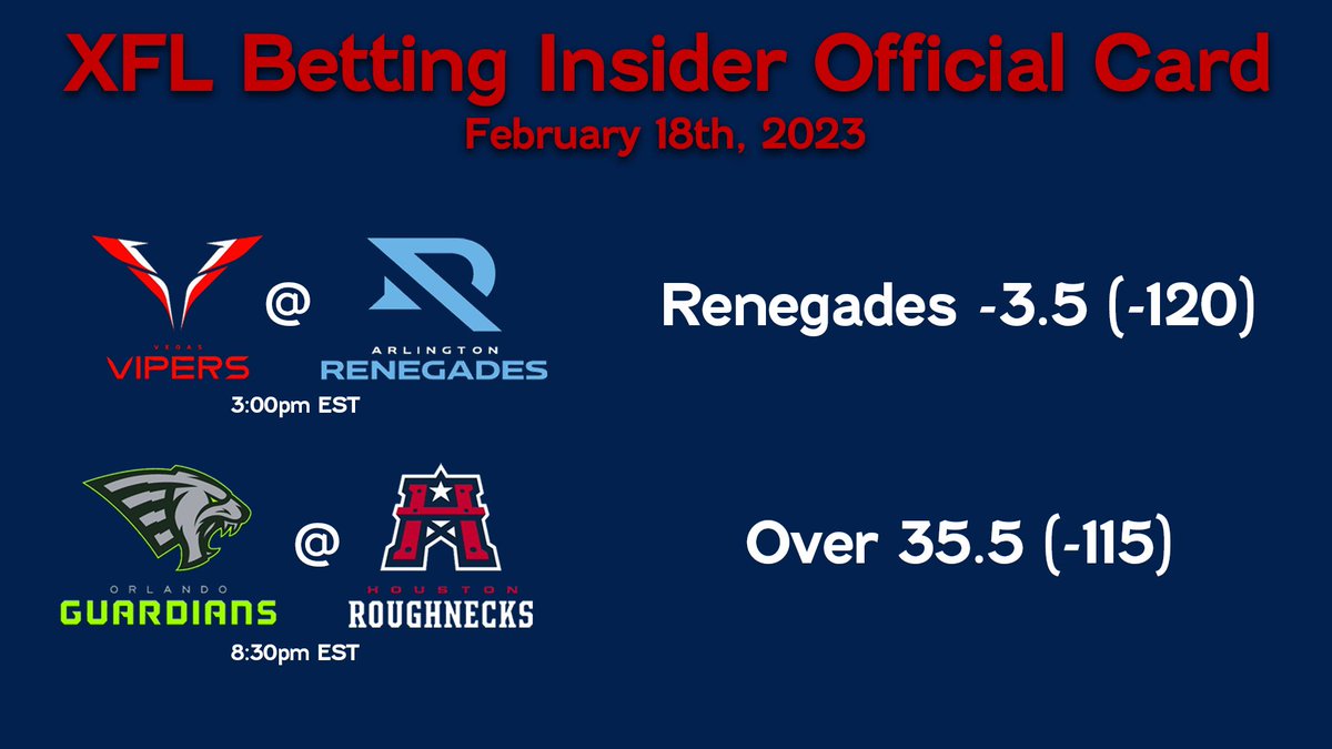 XFL Betting Insider tweet media