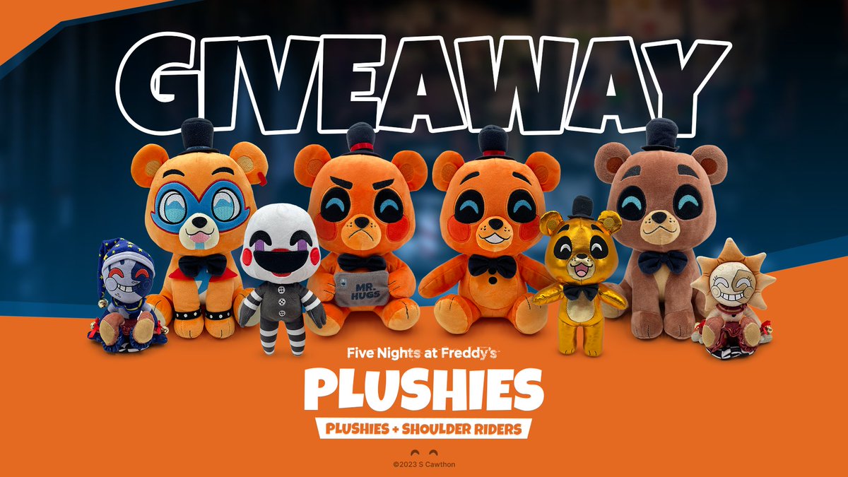 fnaf plushie collection giveaway ✨ retweet + comment FNAFTOOZ for a chance to win the full set 🐻 6 winners announced tuesday