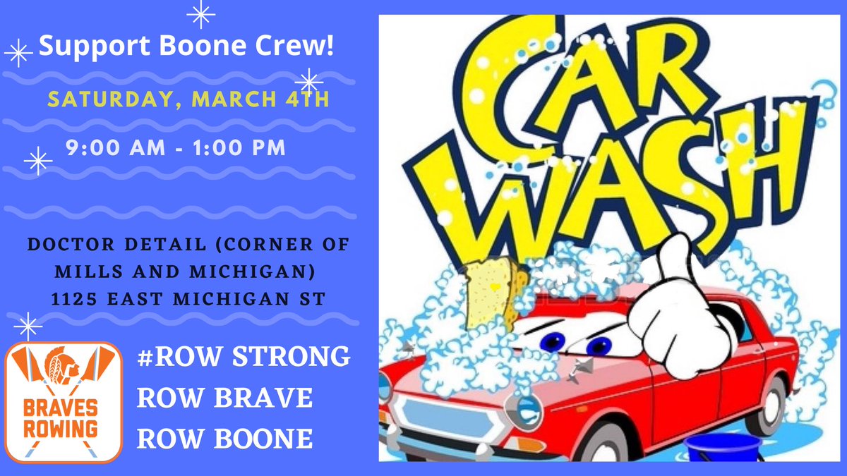 Come support Boone Crew in Orlando for their annual Car Wash fundraiser. March 4th from 9am to 1pm.
#RowStrongRowBraveRowBoone