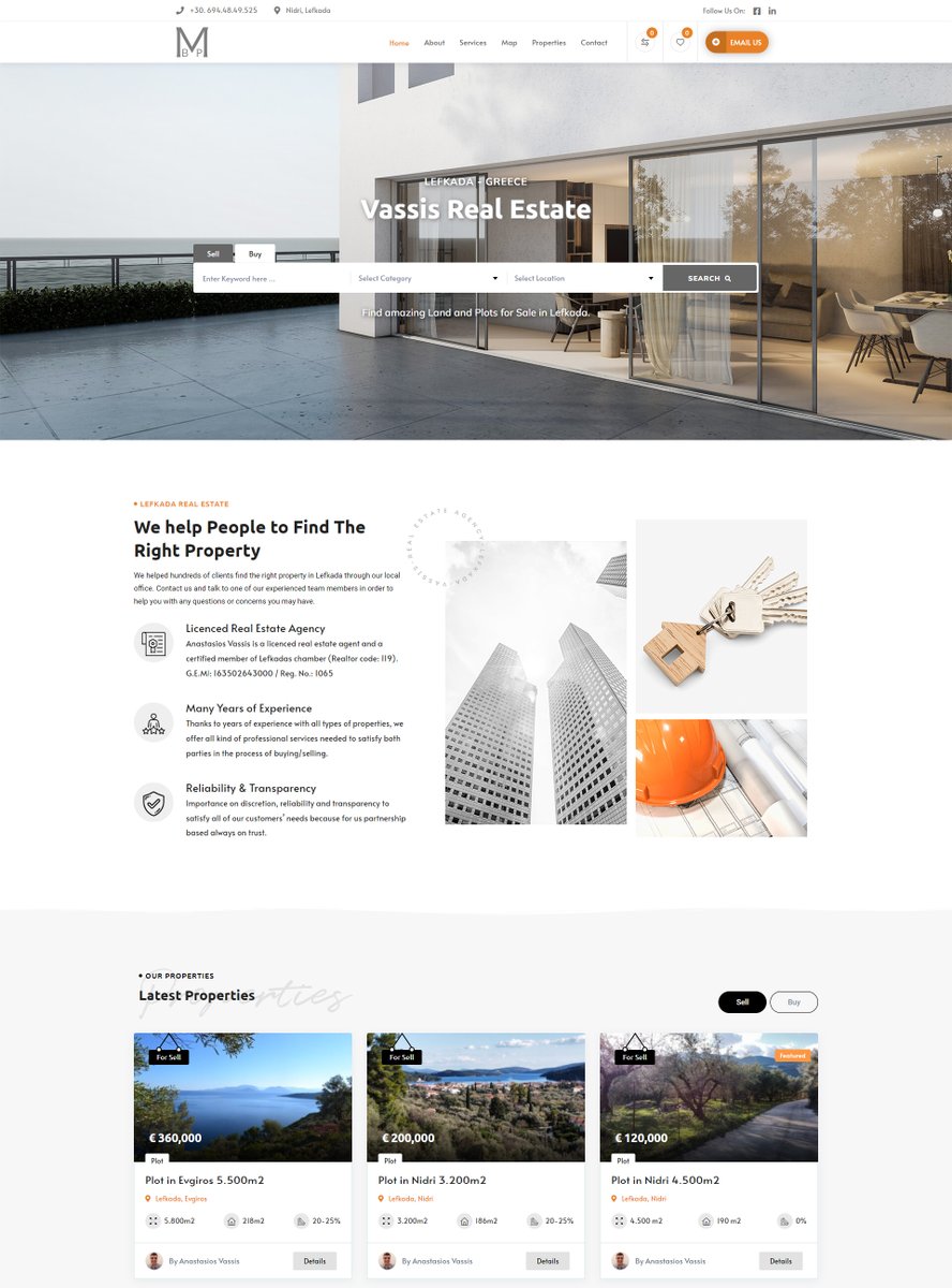 StudioWebex's tweet image. Κατασκευή επαγγελματικής ιστοσελίδας για γραφείο Real Estate στην Λευκάδα με μοναδικό σχεδιασμό, ταχύτητα και ευχρηστία που κρατούν τον επισκέπτη στη σελίδα και προσδίδουν κύρος και επαγγελματισμό στην επιχείρηση.

vassis-realestate-lefkada.com
webex.gr