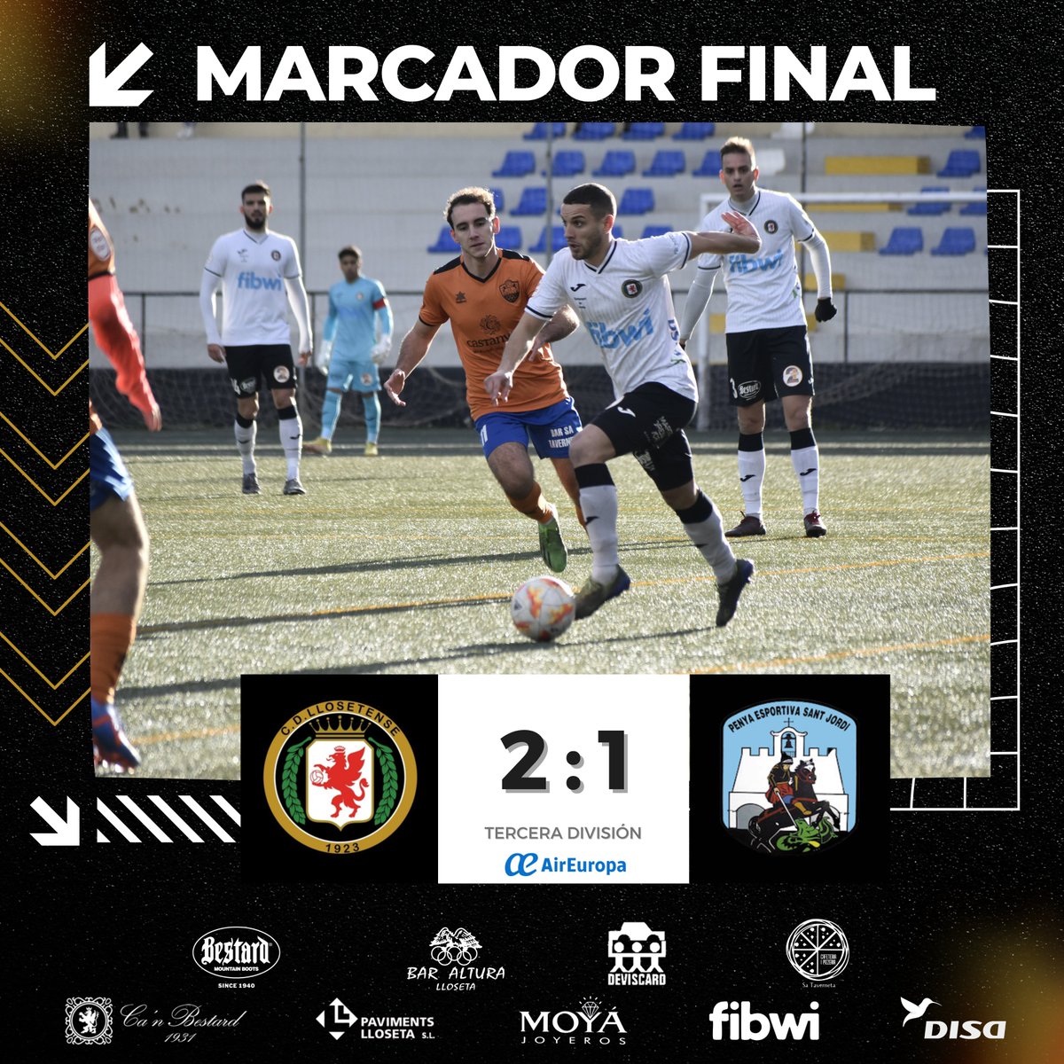 Final en Es Puig ➕3️⃣ 👊 El equipo ha ganado 2-1 en una gran actuación de los nuestros. Riad ⚽⚽ #AmuntLlosetense 📸Por : @dcantero_photosport Instagram y Facebook.