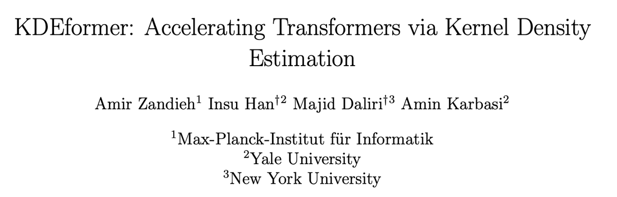 aminkarbasi's tweet photo. Transformers are at the heart of recent breakthroughs in AI. However,  exact computation of these models incurs quadratic time/memory complexities in sequence length, hindering the training of long- sequence models. Can we dramatically accelerate them? 
https://t.co/nqf6FR7tcJ https://t.co/ogwc2GHbs3