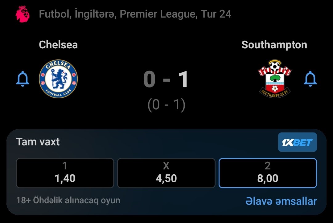 "Qarabağ"ın keçmiş məşqçisi olan <a href="/ruben_selles/">Rubén Sellés</a> müvəqqəti baş məşqçi olduğu #Southampton/un "sükanı arxasındakı" ilk matçda səfərdə #Chelsea/ni məğlub edir. 😎👏