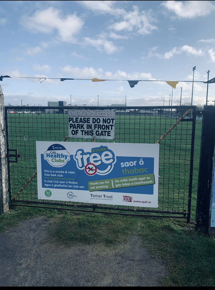 DunshaughlinGAA's tweet photo. As part of our HealthyClub initiative for 2023, Dunshaughlin &amp; Royal Gaels will be going Smoke Free and Vape Free. This means our club grounds will be both smoke and vape free. We are launching this on Wednesday 22nd February to coincide with National No Smoking Day. https://t.co/AI1tlNSFU2