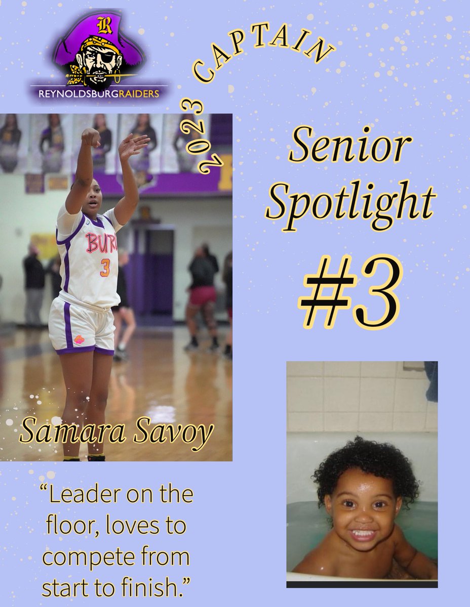 ReynoldsburgGBB's tweet photo. Raider Nation celebrates our Senior @Samara_savoy 

Who is Raider SAMARA SAVOY: She is our go to player during crunch time, also one our vocal leaders.

College: Still Undecided 

#RaiderUp https://t.co/bYnsn3YV0F