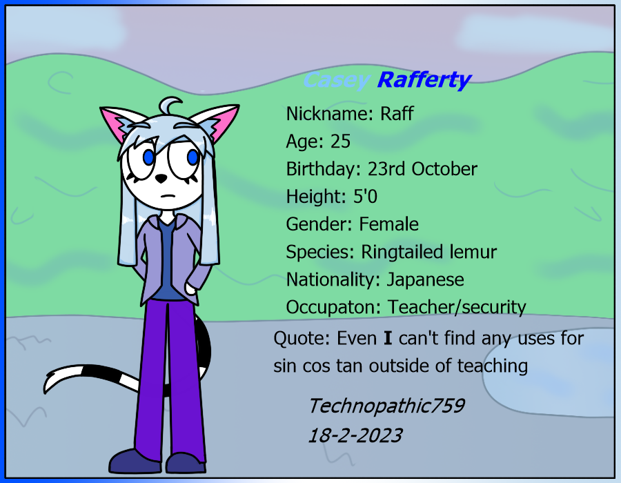 Technopathic759's tweet photo. Once again, updating their character cards
#anthro #oc #ocart #charactercard #characterupdate https://t.co/iRPFEjAtoN