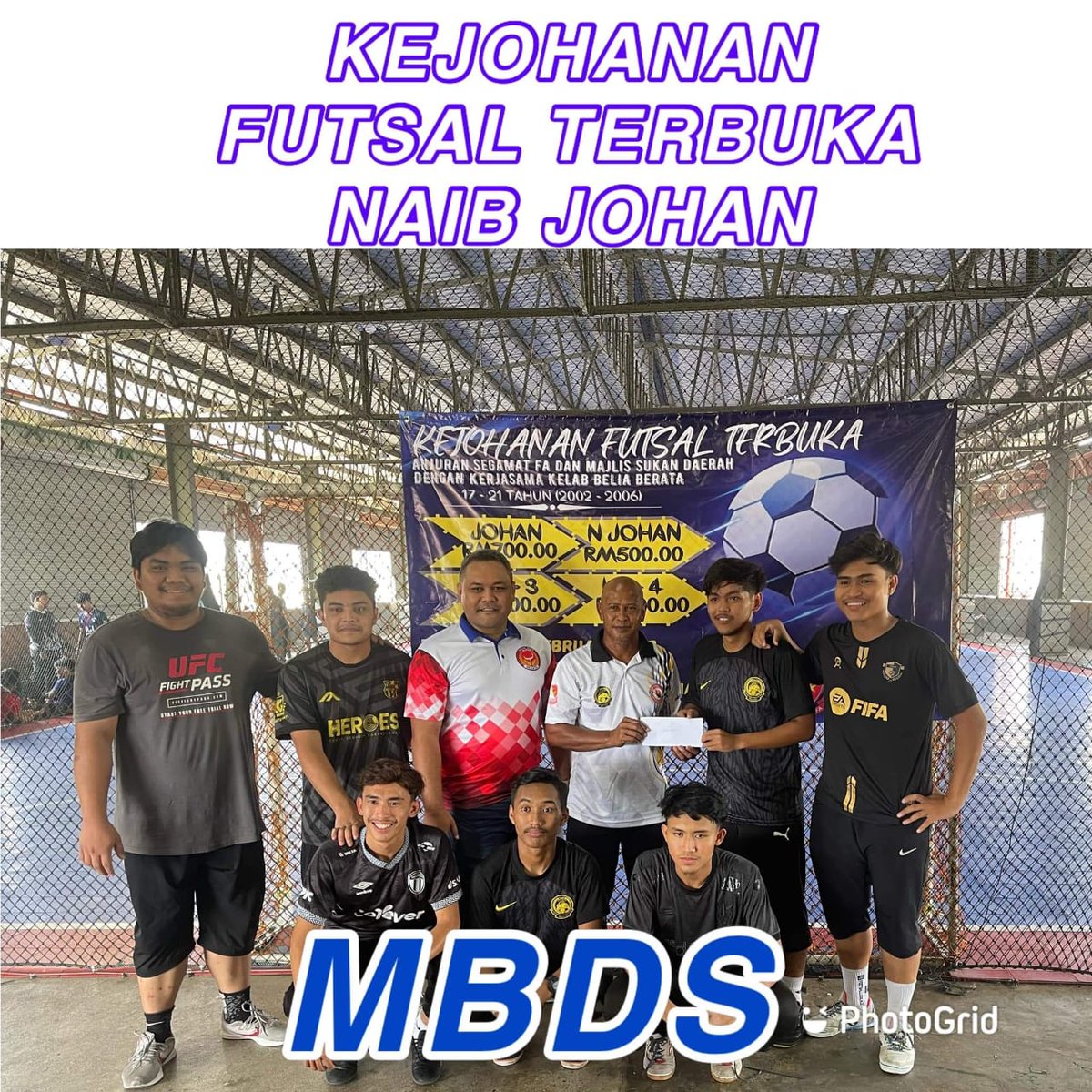 MBD_Segamat's tweet photo. Tahniah team MBDS. Naib Johan Kejohanan Futsal Terbuka anjuran Segamat FA dan Majlis Sukan Daerah dengan kerjasama Kelab Belia Berata. #majlisbeliadaerahsegamat #beliaberbakti https://t.co/TZ3aj5X06q