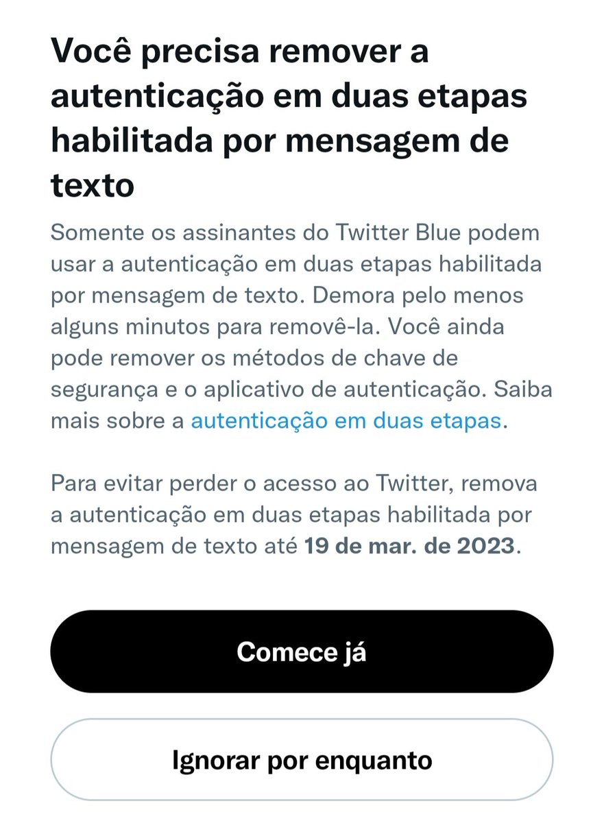 joymacedo's tweet photo. Twitter vai retirar a verificação em 2 etapas via SMS. É zoado vincular fator de segurança à versão paga? É. Mas usar app de autenticação como Google Authenticator, Microsoft Authenticator ou Authy é bem mais seguro, então já aproveita pra rever a 2FA em outros serviços. https://t.co/CFwjRym1Xj
