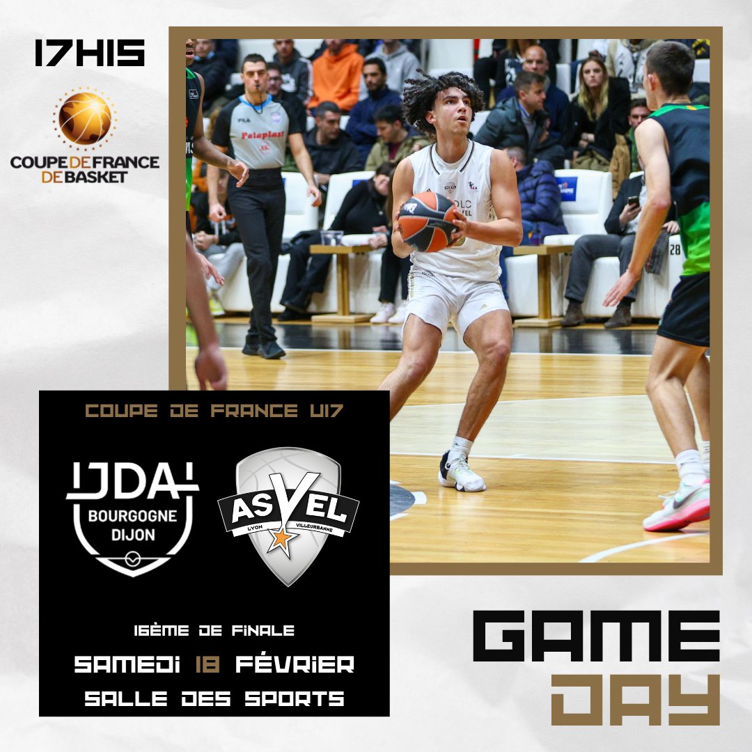 asvelbasketasso's tweet image. GAME DAY COUPE DE FRANCE U17 🏆

🏀 16ème de finale de Coupe de France 
🆚 @jdadijonbasket 
⏰ 17h15
📍Salle des sports, Prissé-macôn
🖥️ Live Instagram 

#U17 #cdfbasket🏆🏀