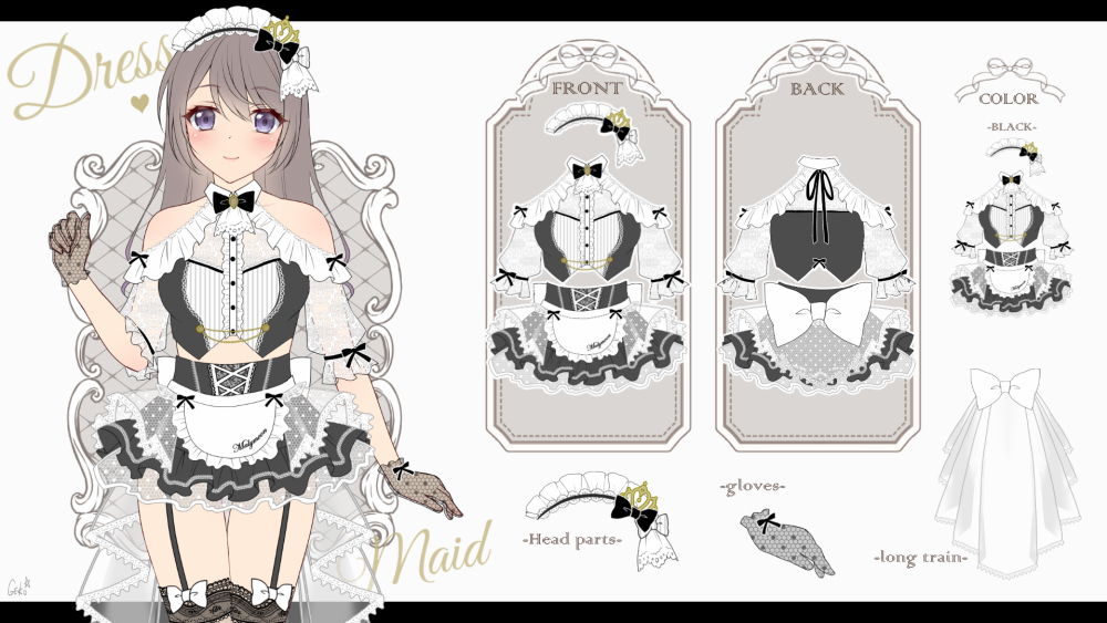 可愛いフリフリメイド服もセクシーメイドビキニも大好き♥
#これを見た人はメイドをTLに放流しよう