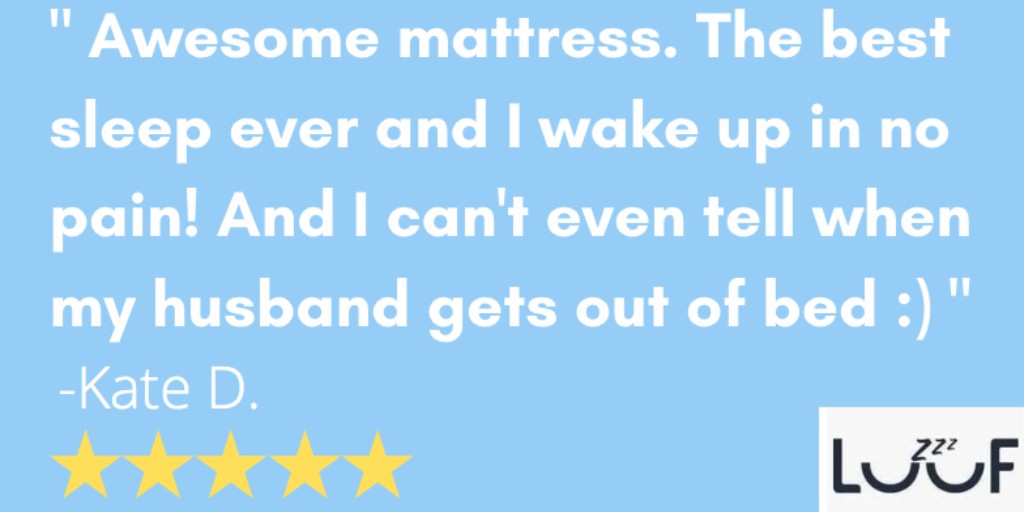 Kate, we are thrilled you're getting the #bestsleepever on your new #LuuF, and waking without pain! 🙌
Thank You for the 5-star review and for taking the time to give us your feedback. 😴⭐️⭐️⭐️⭐️⭐️

#LuuFbeds #awesome #realreviews #happycustomer #newmattress #customerreview