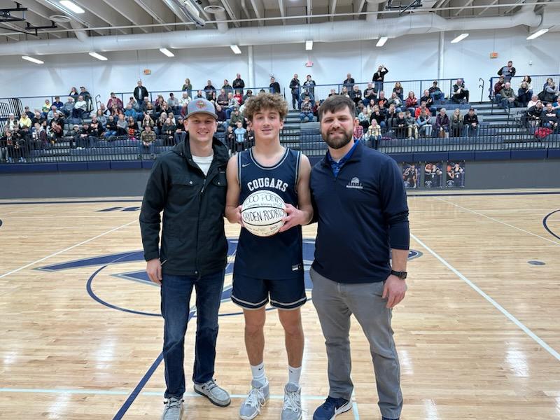 <a href="/KaydenRodrick/">Kayden Rodrick</a> was able to celebrate his 1000th point with our home crowd last night!

Our last 1000 point scorer Zach Hutton was able to come and present Kayden's basketball.

Thanks Zach and congrats to Kayden!
