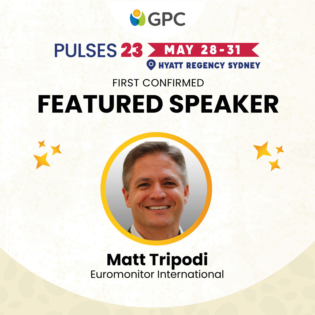 GlobalPulsesGPC's tweet photo. Matt Tripodi serves as Senior Global Territory Director at Euromonitor International, the world's leading independent provider of strategic market research.
Register for #Pulses23🔗 https://t.co/eKEfAYl1xO (Link in Bio).
#GPC #GPCConferences #PulsesConferences https://t.co/pbgKscGM1A