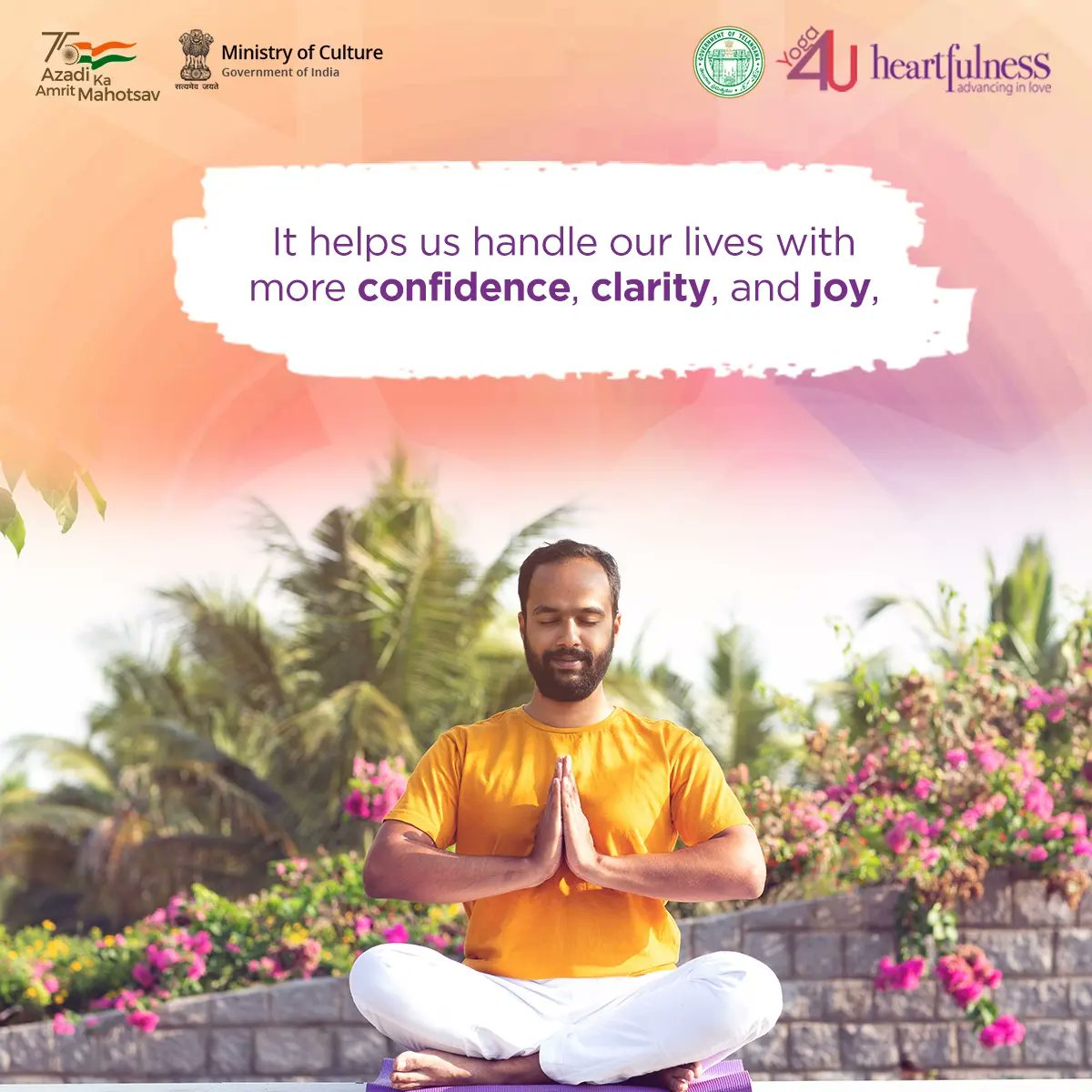 heartfulness's tweet photo. Enjoy the benefits of Heartfulness Yoga at 'Har Dil Dhyan, Har Din Dhyan' Yog Mahotsav across India.
For details, visit: https://t.co/F5t26KRgf0
#Heartfulness #Daaji #Yoga #Meditation #India #HarDilDhyanHarDinDhyan #YogMahotsav #Yoga4Unity https://t.co/6ZoRWTwDJK