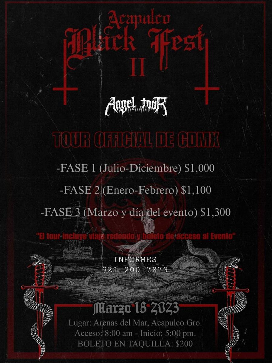 ablackfest's tweet photo. Acapulco Black Fest II
18/03/23

Tour Oficial
@ProduccionTour https://t.co/4Kur0VWyzj