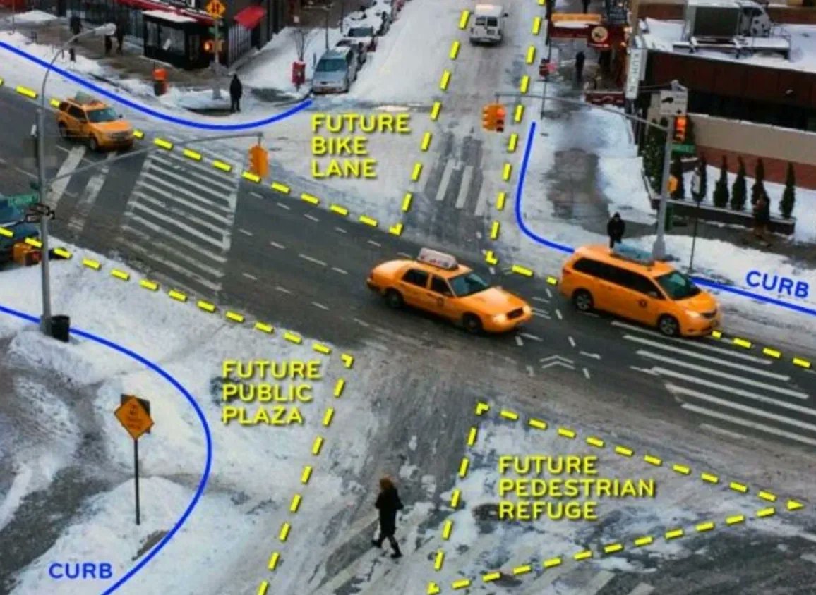 After a big snowfall, we see streets naturally reshape and become more complete as cars travel over them and snow builds up. These sneckdowns (or snowy neckdowns) and reveal how much extra space we cede to cars that could be redeveloped into cycling or pedestrian infrastructure.