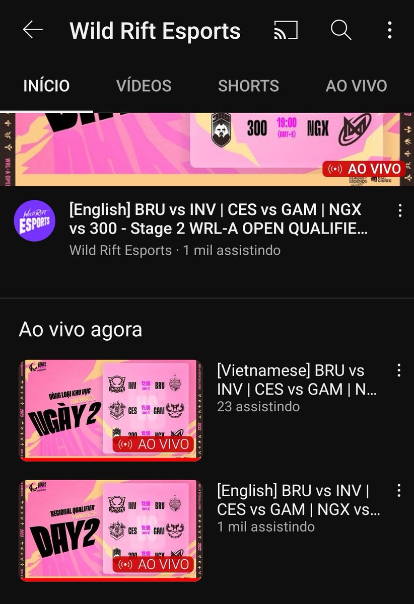 "Vamos continuar o competitivo na Ásia pq eles tem audiência"

Notável bela audiência 👍
<a href="/wildrift/">League of Legends: Wild Rift</a>