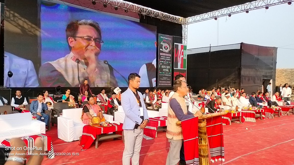 Reedeepjackdole's tweet photo. The #TMPK's #GoldenJubileeClosingCeremony &amp; 8th #MisingYouthFestival - 2023 held recently at Gogamukh, Assam on 2nd,3rd,4th&amp;5th Feb'23. @TMPK (All #Mising Students' Union).
Demand inclusion of the #MisingAutonomousCouncil under the #SixthSchedule of the constitution of India. https://t.co/57xWmIQtwK