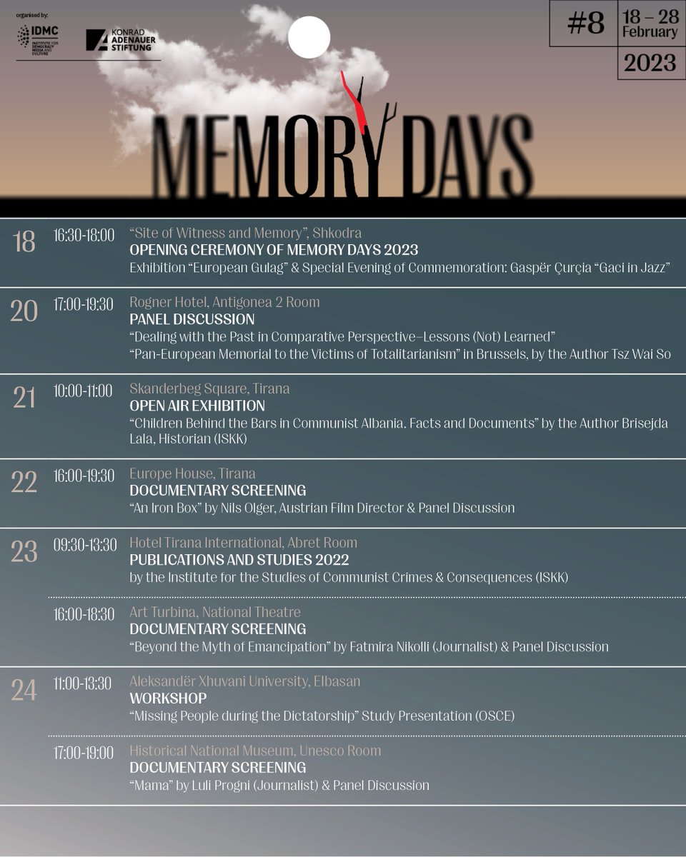 IDMCal's tweet photo. 🙌 The #MEMORYDAYS2023 agenda is now ready and we welcome you to our many activities from February 18 to 28.
ℹ️ For more details on the agenda, click on this link: https://t.co/sadQGzj4oz https://t.co/gD27GYG9QC