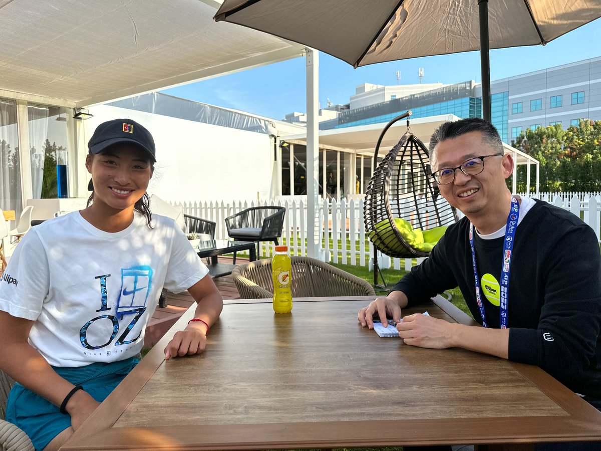 BendouZhang's tweet photo. #DDFtennis WTA1000 draw already a big news among Chinese fans. Two Chinese players playing each other in the first round😭
Just had a great interview with Zheng Qinwen. She said her left wrist is OK and the level of pain is "well controlled under 20%." https://t.co/DNlXkvQ40Y
