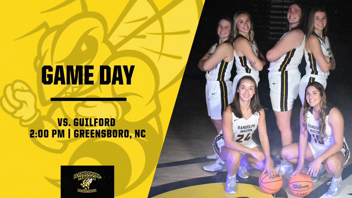 RMCWBB's tweet photo. GAME DAY!! Your YJ’s are on the road for the final game of the regular season. We take on Guilford at 2:00 pm in Greensboro, NC! 

🎥 Link in bio 

#GoJackets 🐝 https://t.co/sBWAP1Kzd1