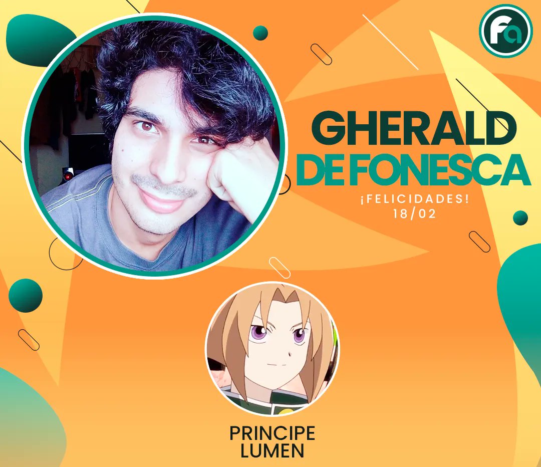 ✨ El actor de doblaje Gherald De Fonseca <a href="/GheraldKenedi/">Gherald De Fonseca</a> se encuentra hoy de cumpleaños.

🎉🥳¡Muchas felicidades!🎉🥳