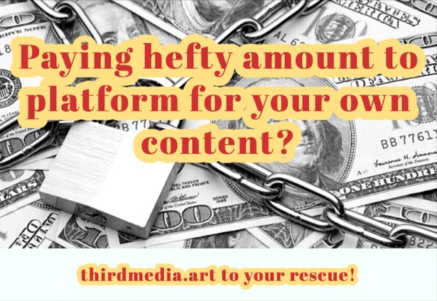 Does it feel bad when you create your content putting in tremendous effort and the platform just takes away 30% (can even be 50%) of your revenue? Give thirdmedia.art a chance! 

#content #contentcreation #creator #creators #creatoreconomy #creatorplatform #decentralized