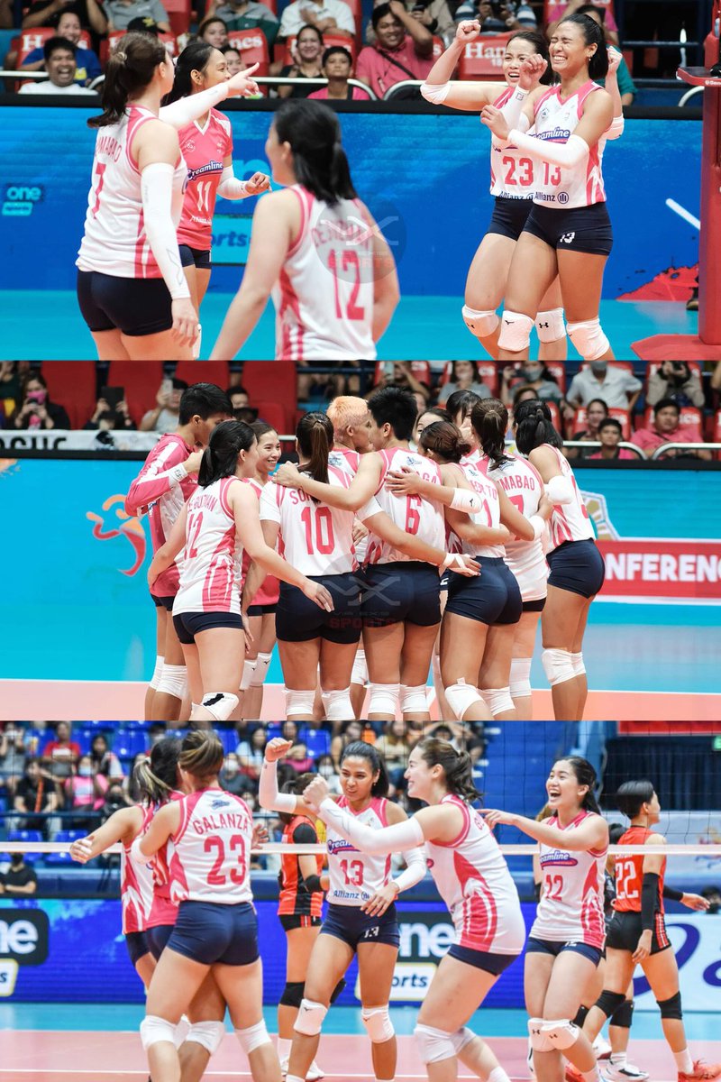 First loss in the conference. These girls did their very best until the very end. Still, congratulations Creamline! 💗👏🏻

📸: @PVLph & @viaexissports

#PVL2023 #PVLAllFilipinoConference