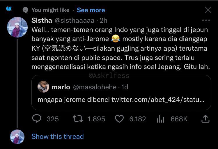 AREAJULID's tweet photo. Dis! Kemarin ada gitavas, terus nessie judge, sekarang jerome. Ini konten kreator kenapa pada dirujak netizen ya?🤔🤔 https://t.co/xYogDEi9x8