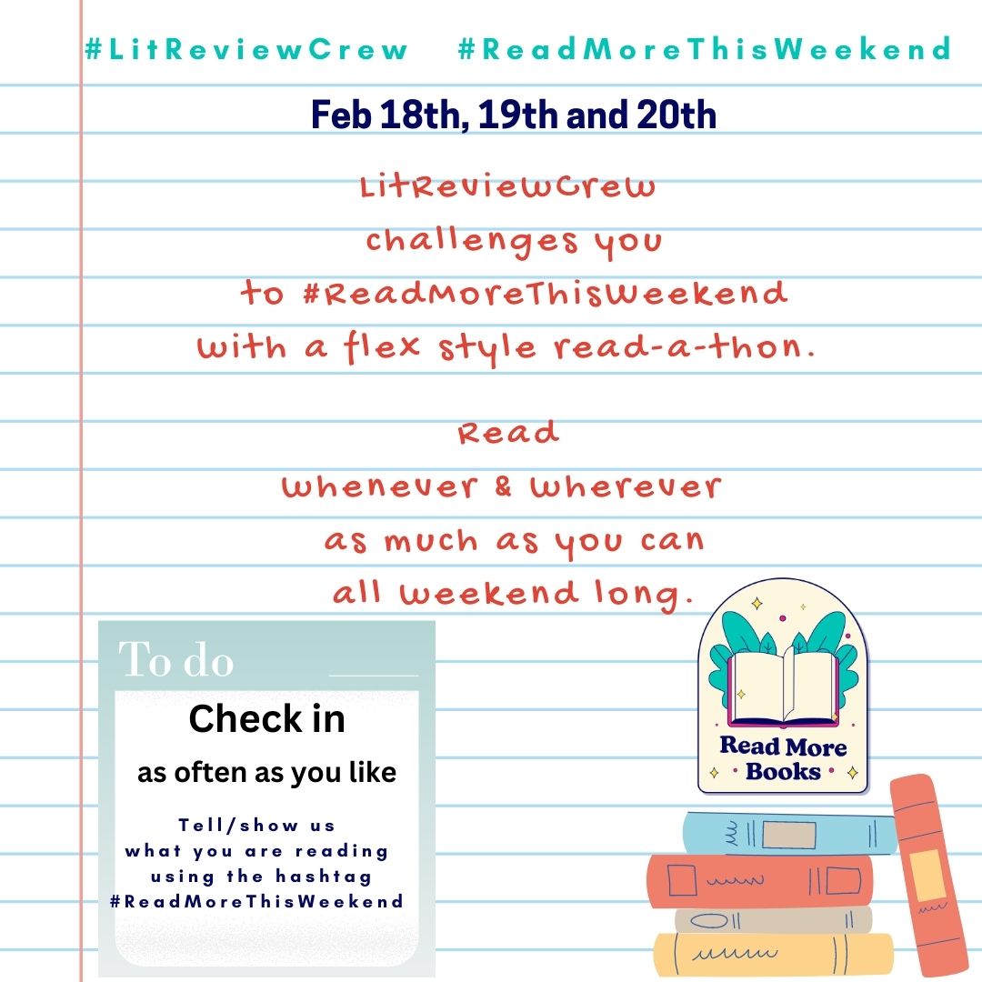PsychTeachLove's tweet photo. Who is always saying they want to read more books? @LitReviewCrew is challenging you to #ReadMoreThisWeekend! Come along with us and read, read, read. #readathon #LitReviewCrew https://t.co/qToYBe473I