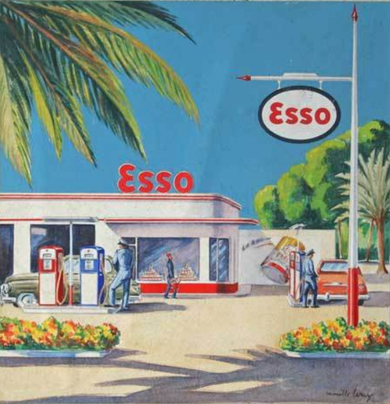 Mémoire2Ville on Twitter "RETRO Station Service ESSO gouache de